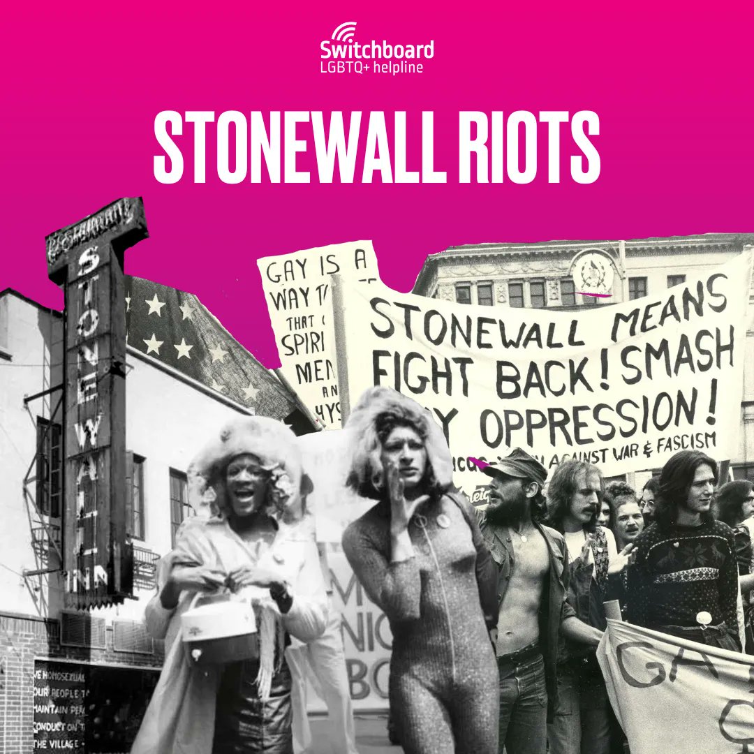 The Stonewall Riots were a moment of resistance by LGBT+ people against discrimination, police harassment and exploitation, which took place in the early hours of the morning on 28 June 1969 when police raided the Stonewall Inn in New York City. #StonewallRiots #GayLiberation