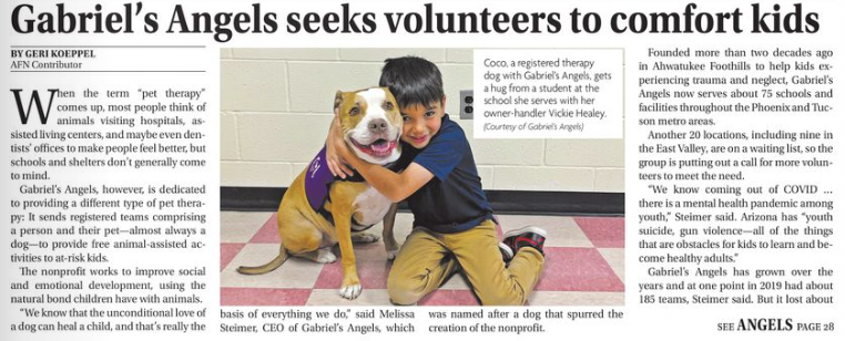 We believe in #petshelpingkids 💜 Read about the pet therapy work we do in this week's edition of @AhwatukeeFN and consider joining us as a volunteer: t.ly/wq4W