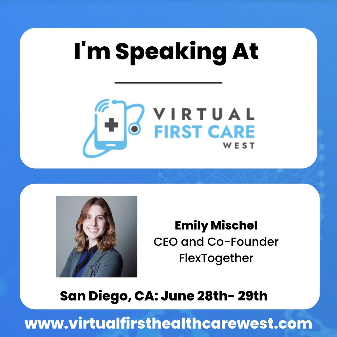 Our CEO Emily is excited to share more about the benefits of virtual pulmonary rehab with the #vfcwest community today!