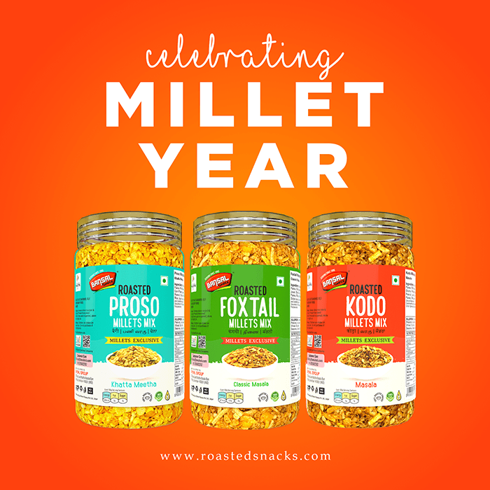 bansalsnacks's tweet photo. Celebrating International Year of Millets #IYM2023 with our newly launched Roasted Millet Products.

@MOFPI_GOI @APEDADOC @IYM2023 

#Kodo #Foxtail #Proso #RoastedNamkeen #IndianSnacks #RoastedSnacks https://t.co/LGDMwRRpXX