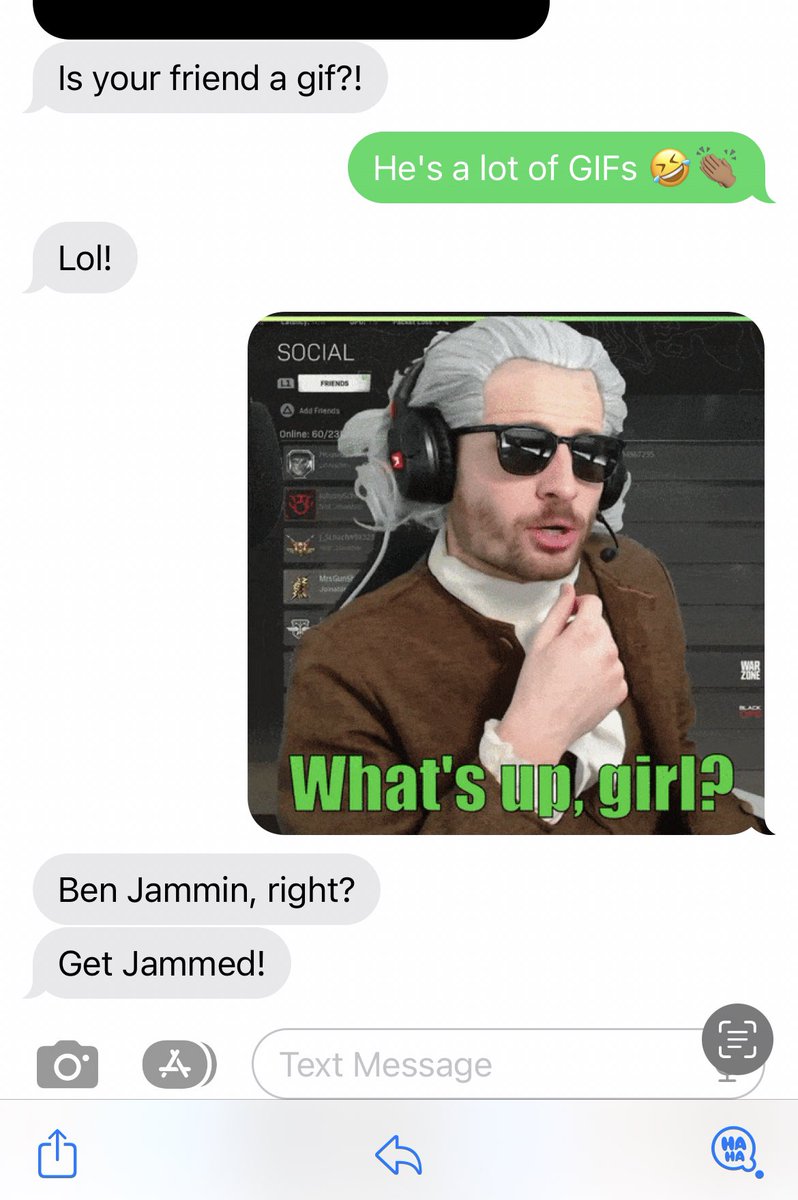 CaseyCakesMN's tweet photo. Itโs always weird when my IRL friends find @BenJammins gifs
Iโm equally bothered and proud ๐ฅน๐๐ฝ
#GifGod #FoundingDaddy #GetJammedOn https://t.co/aUSbf5AJu9