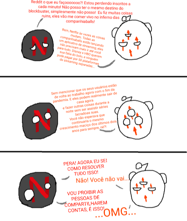 PolandBallPTBR's tweet photo. Netflix e o compartilhamento de contas - crรฉditos r/Chromeball #polandball #countryball #Paรญsverso #Countryballs #cball #companyball #Chromeball #Polcompball https://t.co/ZtCsHnnQqN