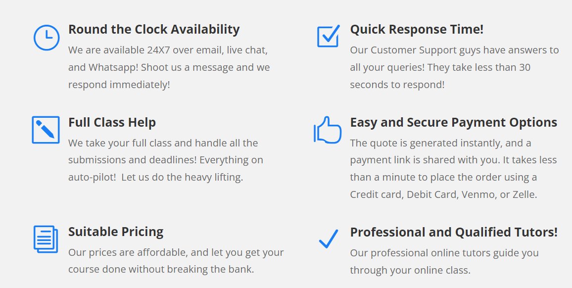 ColHomeworkHelp's tweet image. Are you looking for online class help services in the USA? 
We work with students who need help with their online homework assignments, tests, essays, and quizzes. 
Assignment Due
Essay Due
Paper due
OnlineClassHelp.net@gmail.com
Text/Call/WhatsApp +1 (646) 661-3119
DM