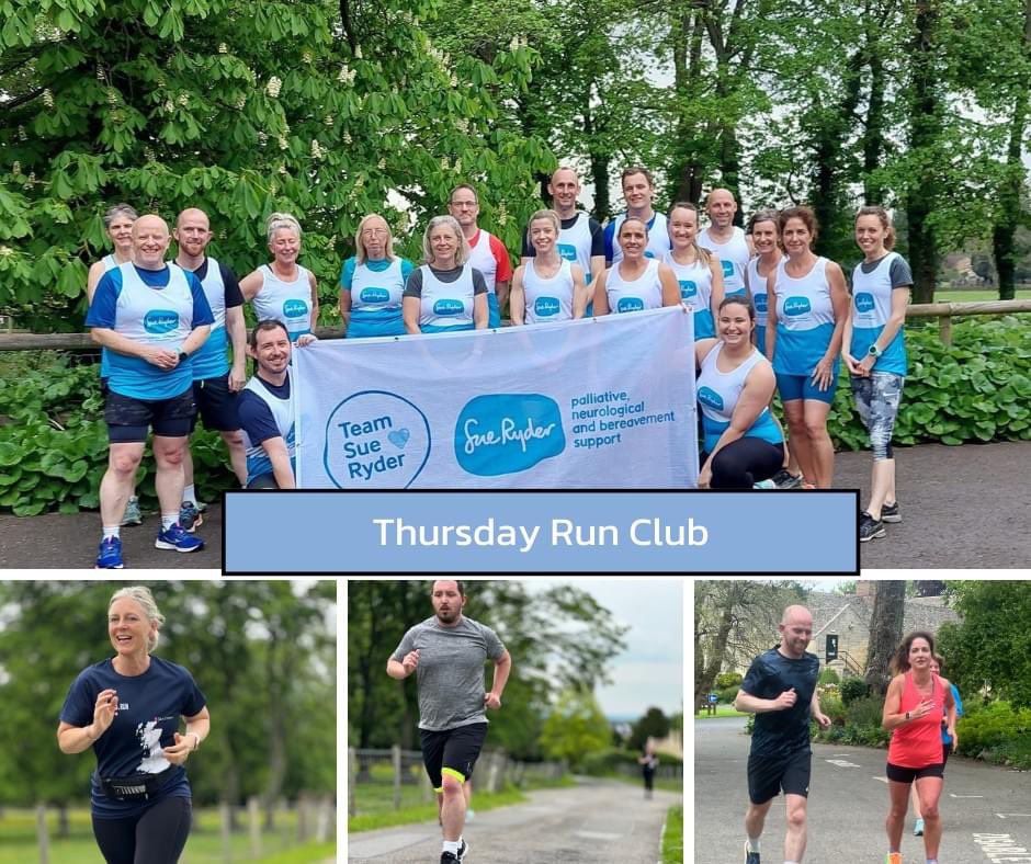 Thursday Run Club!!! We’re back tomorrow night at @SueRyderLCH at 6.30pm. Open to all wanting to join us, all abilities very welcome. If you’re also training for <a href="/CheltenhamHalf/">Run Cheltenham</a> or 10km, <a href="/greatnorthrun_/">The Great North Run</a> or <a href="/LondonMarathon/">TCS London Marathon</a> we’ve got you covered. No sign up just rock up 👍🏻