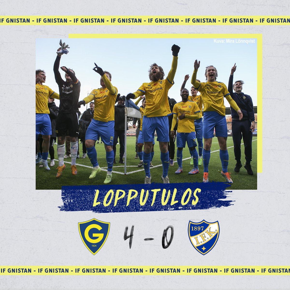 OULUNKYLÄ ÅGGELBY! Gnistan murjoo HIFK:n ennätysyleisön edessä!  🙌🙌

#Gnistan #Ykkönen