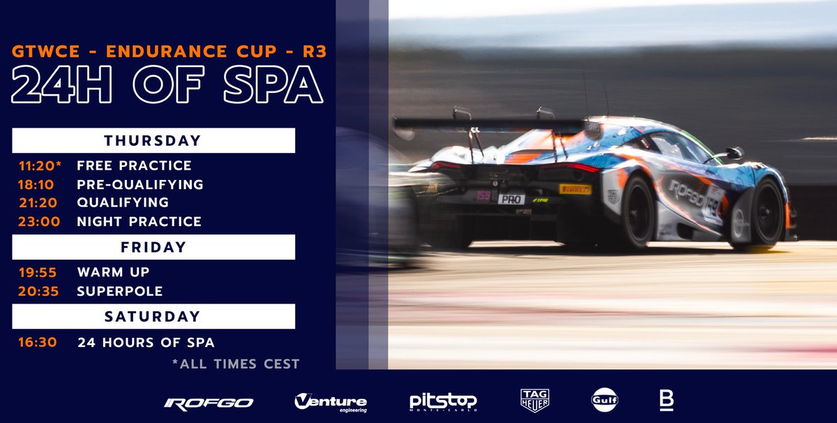 The longest race weekend of the year starts tomorrow! 🔥 #Spa24h #24hspa