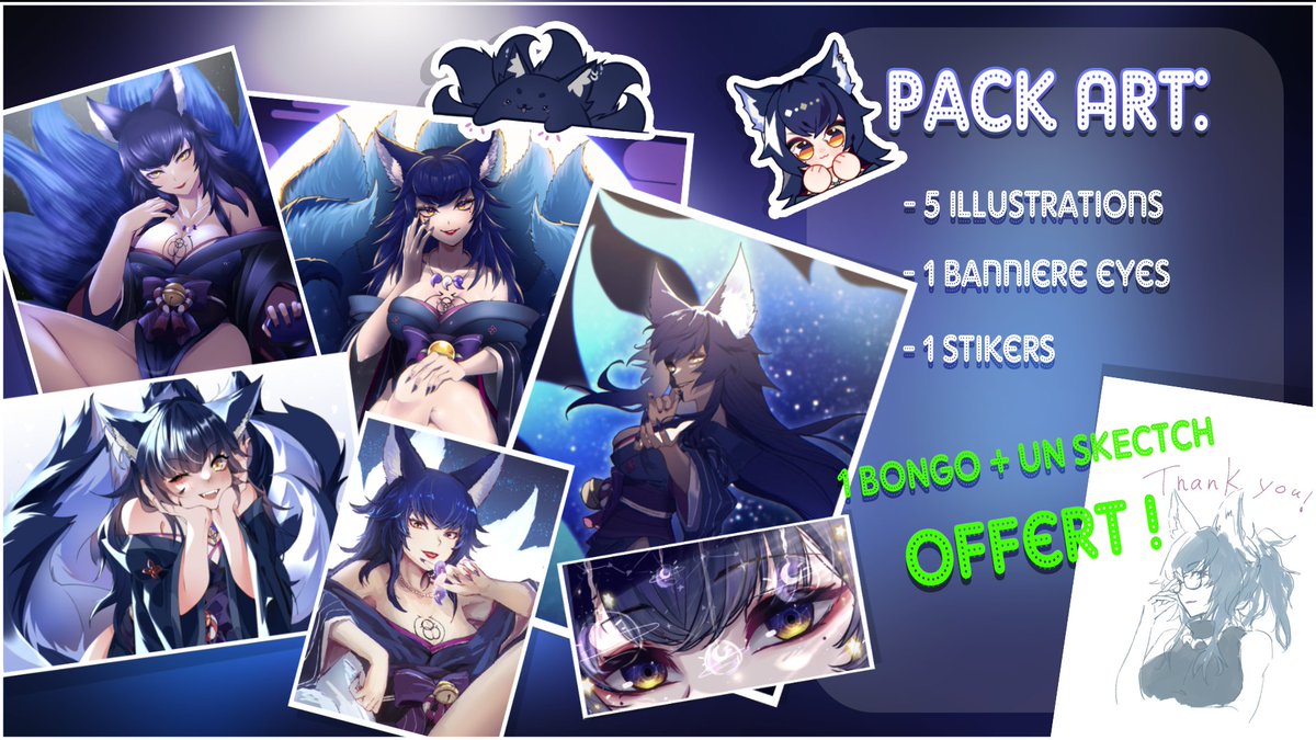 NyxRavenwolf's tweet photo. C'est à contre coeur  que je revends donc mon ancien OC pour pouvoir m'aider financièrement. 😞

Cette magnifique Kitsune est donc à la recherche d'un  propriétaire !  

Prix du modèle : 570€  (rig compris) 
Pack art : 80€   

N'hésitez pas à RT, cela m'aiderait énormément ❤️ https://t.co/BksIORLDSH