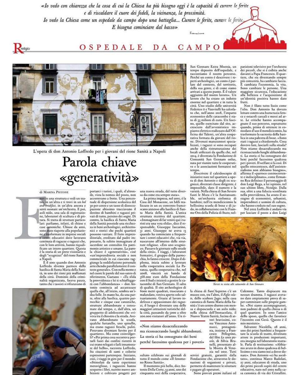 Qui sono nati e qui lavorano per generare valore, cultura e speranza nei giovani: La Paranza nasce nel 2006 come esperimento di rivitalizzazione nel Rione Sanità di #Napoli. Lo studio sul nostro modello di gestione delle <a href="/CatacombeNapoli/">Catacombe di Napoli</a> 👉generativita.it/it/storie/rion…