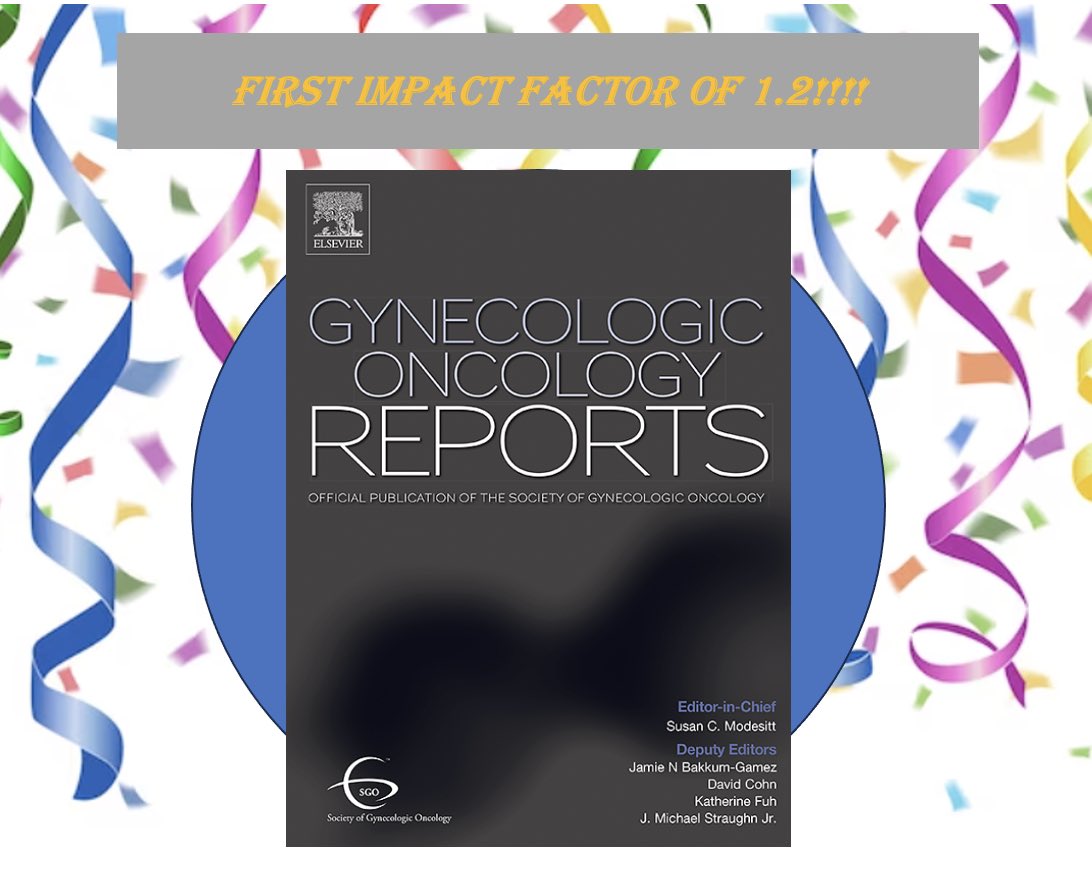 Please join us in celebrating our first ever #ImpactFactor at #GynecologicOncologyReports!!!! 🎉 🥳 🍾 @SusanModesitt @SGO_org @OncologyAdvance