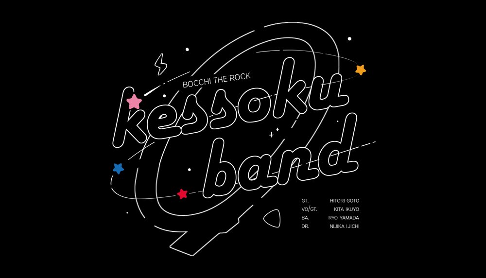 /   ⚡️Kessoku Band⚡️         Track Jacket  \  Show your support for Kessoku Band, Bocchi style~ Debuting at #AXartistalley2023 !!  What's your fav Kessoku Band song? I love Constellation 💫