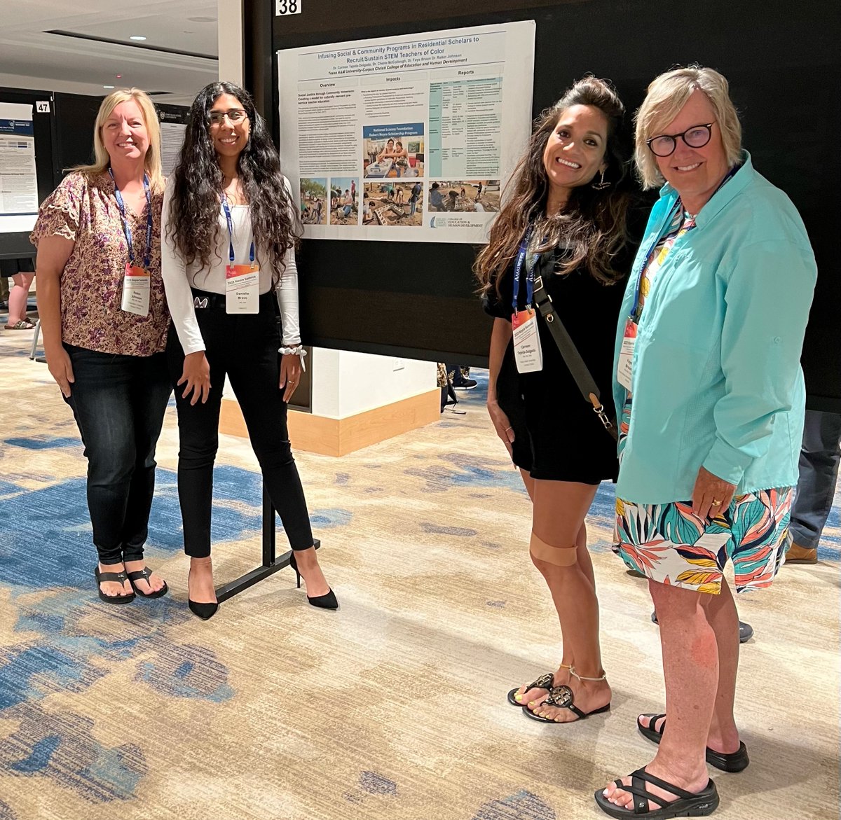 TAMUCCCOE's tweet photo. Drs. Robin Johnson, Carmen Tejeda-Delgado, and Faye Bruun, Co-Principal Investigators on the NSF Noyce STEM INSPIRES grant, along with Noyce Scholar Danielle Bravo (7-12 Life Science), just presented 3 sessions at the 2023 Noyce Summit in Washington DC.
#WeTeachTexas
#TAMUCC https://t.co/ReYL22Owy4