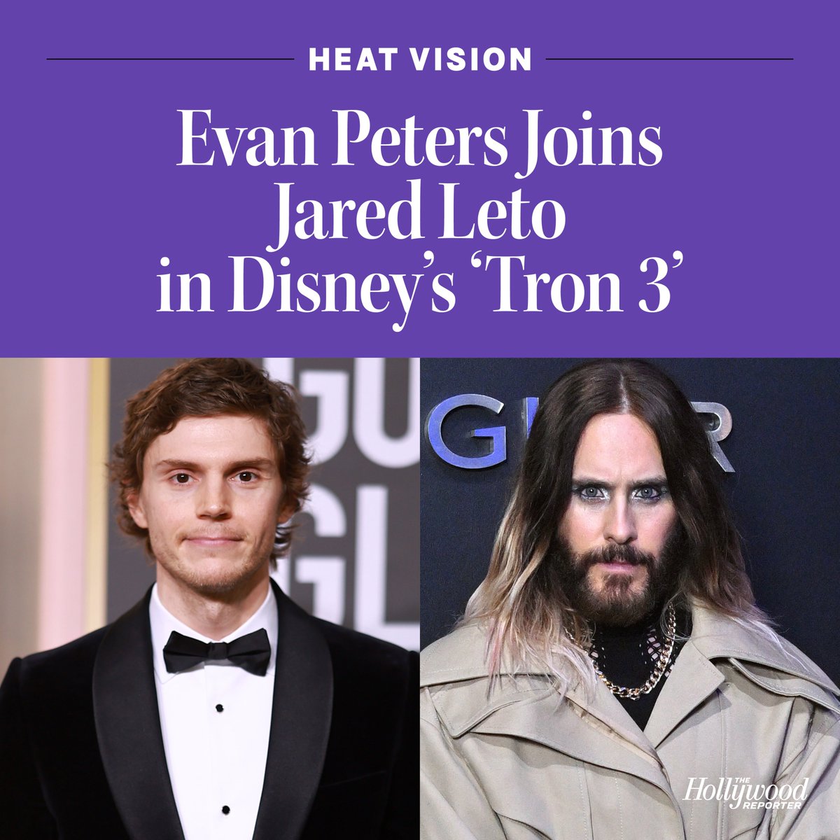 THR's tweet image. Welcome to the Grid, Evan Peters.

The actor, who generated acclaim for his portrayal of the title character in Dahmer – Monster: The Jeffrey Dahmer Story, has closed a deal to star opposite Jared Leto in #Tron: Ares thr.cm/esqKwfE