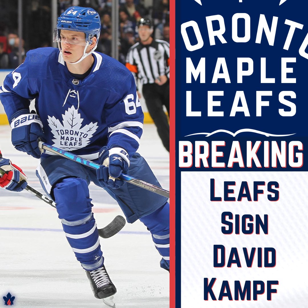 🚨BLP BREAKING: David Kampf has signed a 4 Year, 2.5M (AAV) Dollar Deal with the @MapleLeafs ✍️ #HockeyTwitter #LeafsForever