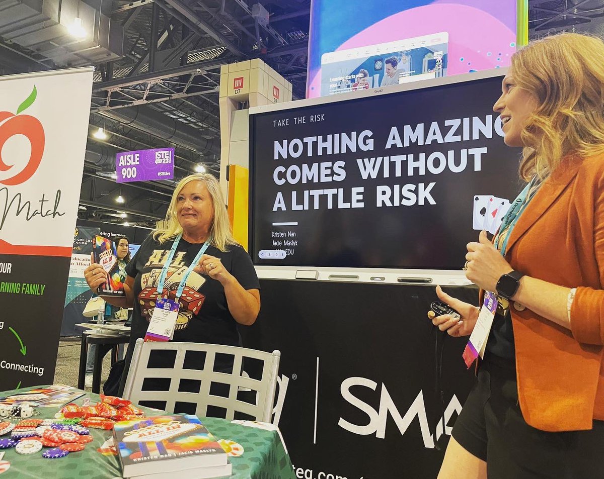 Huge thanks to @MelodyMcAllist7 for capturing these very real and authentic moments! The vulnerability &amp; trust that was felt propelled many of us forward today! Love learning together!! #pln #plf #ALLinEDU #Nan3EDU #istelive23 #risk #chance #fun <a href="/edu_match/">EduMatch®</a>