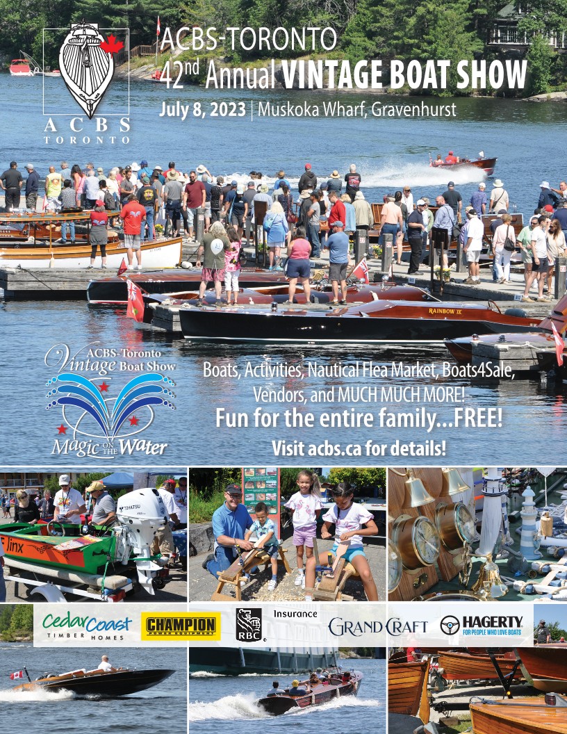 It's going to be a great time so be sure to check out the 42nd Annual Vintage Boat Show in Gravenhurst!