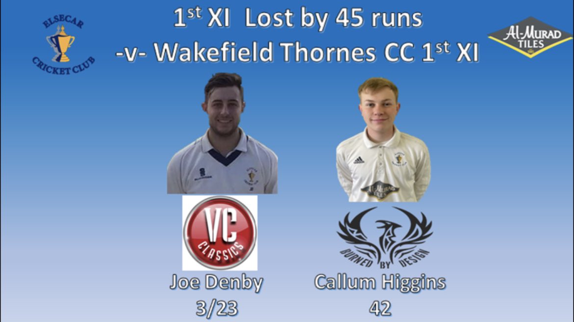 Saturdays results and key performers as we hit the half way point of the season. 

The 2nd team continued their fine form with another win to move us up to 3rd in the table.

The 1st team unfortunately suffered defeat and will hope to bounce back next week when hosting Treeton.