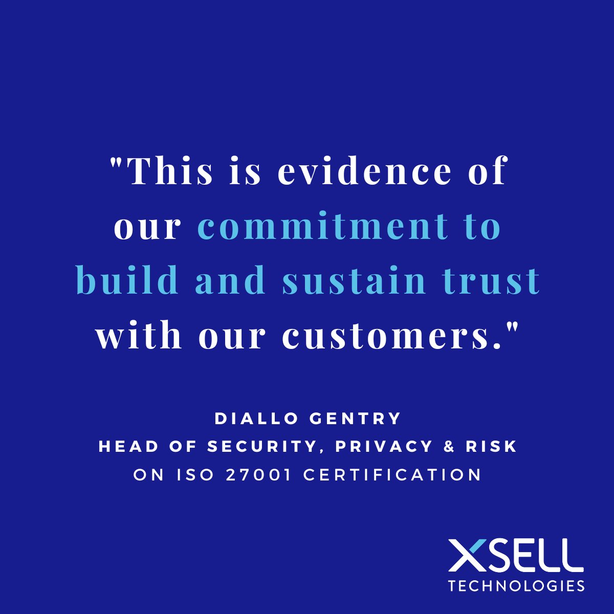 Overheard this afternoon? "Not every company has a Diallo..."

...but <a href="/XSELL_TECH/">XSELL Technologies</a> does and lucky us! Setting security strategy, mitigating risk, and keeping our customers -- and our organization -- safe remains his throughline. Not every company has a #DialloGentry, but when it