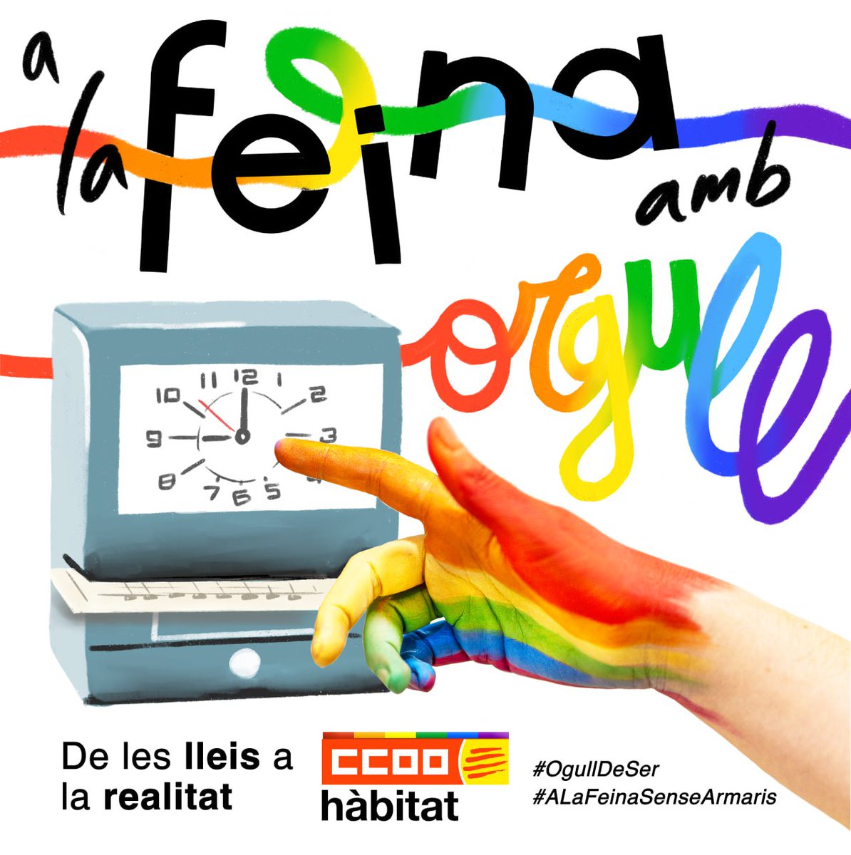 CCOOHabitat_Cat's tweet photo. 🏳️‍🌈28 de juny, Dia Internacional de l’Orgull LGTBI+.  

@ccoocatalunya @CCOO_Habitat a la feina amb orgull.

Fem possible de les lleis a la realitat‼️

 #OrgullDeSer #ALaFeinaSenseArmaris https://t.co/MhOFGWUHBt