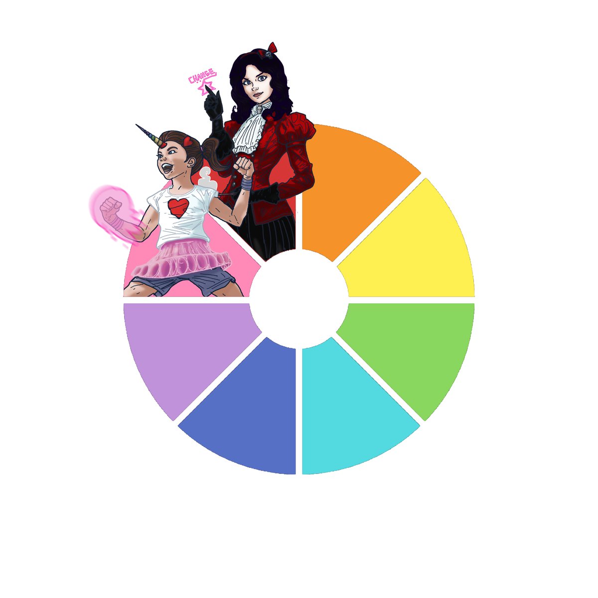 @mikehartigan I'm not the greatest artist, but I hope I've done your character Super Unicorn Princess Justice.  #superunicornprincess #mikehatigan #colorwheelchallenge  #colorwheel