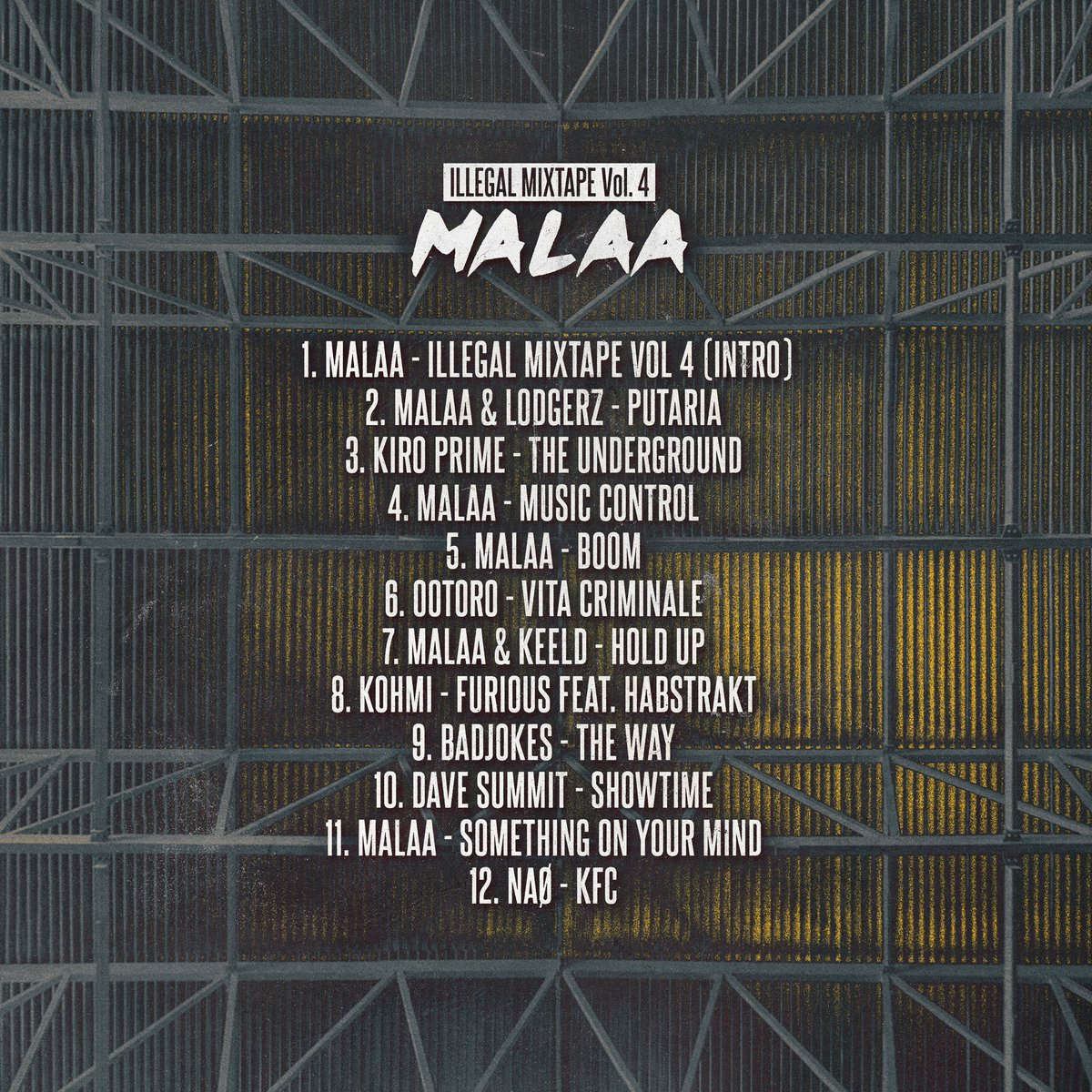 ‘’ILLEGAL MIXTAPE Vol4’’ will be OUT this friday !! 12 exclusives tracks !! 5 Malaa’s tracks, 9 talented artists !!!