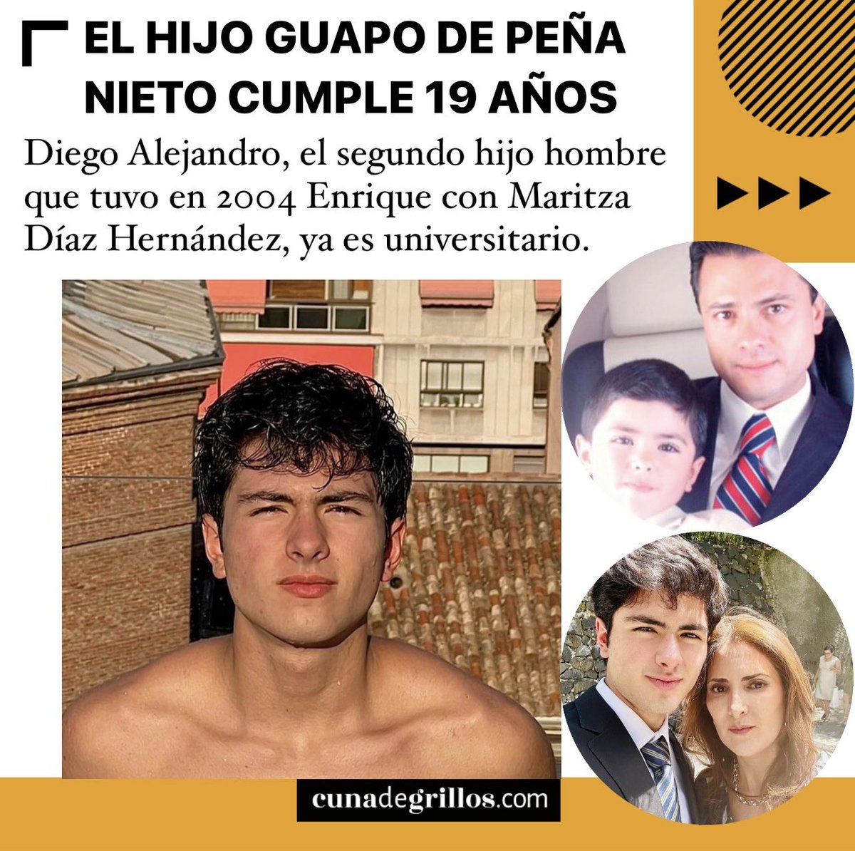 Cuna de Grillos on Twitter "🎂 El hijo guapo de PEÑA NIETO cumplió 19