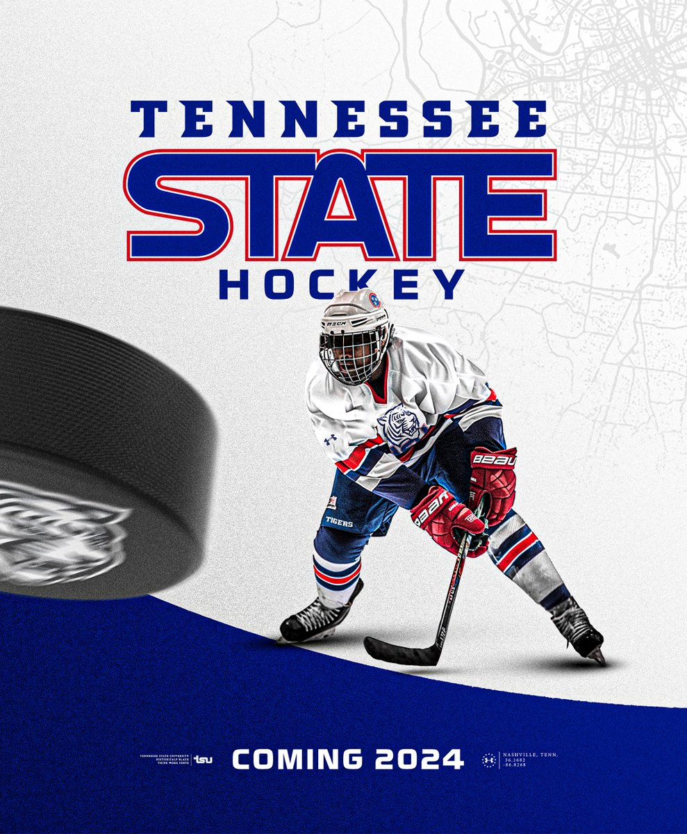 🚨 𝘽𝙍𝙀𝘼𝙆𝙄𝙉𝙂 𝙉𝙀𝙒𝙎 🚨

We are proud to announce that Tennessee State is making history as the first HBCU to introduce collegiate hockey! In 2024, we will hit the ice for our inaugural season, bringing a new level of athleticism and excitement to TSU.

#RoarCity