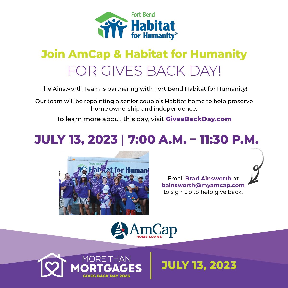 Amcap Give Back Day!!! ✨💫🫶🏽
I’m so excited to be a part of such an amazing company that gives back to our community! 
#GiveBack #FortBend #Houston
#HabitatForHumanity