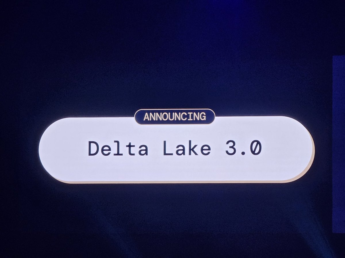 ItaiYaffe's tweet photo. @anyscalecompute @2twitme @Data_AI_Summit @huggingface @raydistributed @rxin @databricks Possibly one of the most important announcements in the #OpenSource #DataEngineering space recently:
@DeltaLakeOSS 3.0 brings a universal #Metadata format to all leading #OpenTableFormats - @DeltaLakeOSS, @ApacheIceberg, and @apachehudi!!!

#opensource #BigData #DataAISummit https://t.co/1As7ajUoQd