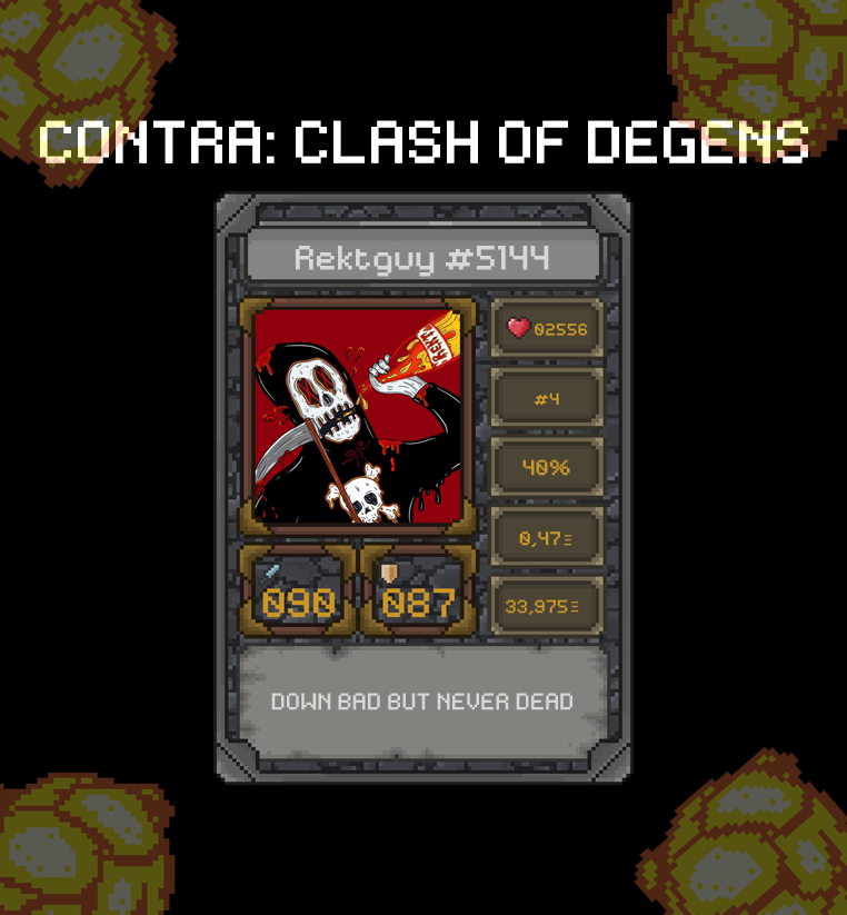 contracards's tweet photo. UNLEASH YOUR #JPEGS TO THE BATTLEFIELD:
Contra will read collections', token ID, and traits of your #NFT to generate HP/Attack/Defense stats into the playing cards.
Few relevant inputs:
-Collection Volume
-Floor Price
-Unique Holders
-Rarity
-Time holding the NFT https://t.co/abB5LvnQAq