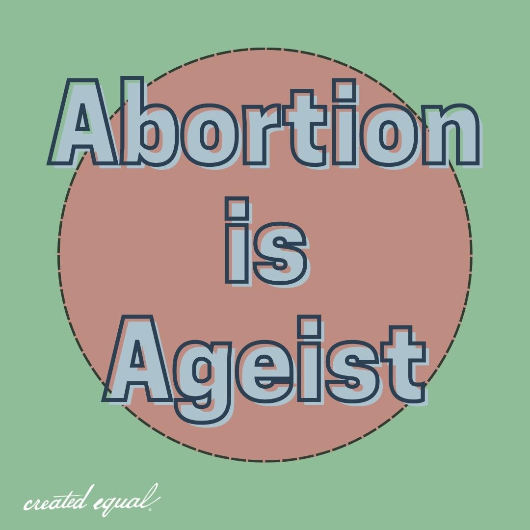 Agesim = discriminating against people based on age 

We need to end ageism! ✅

#abortion #injustice #prolife