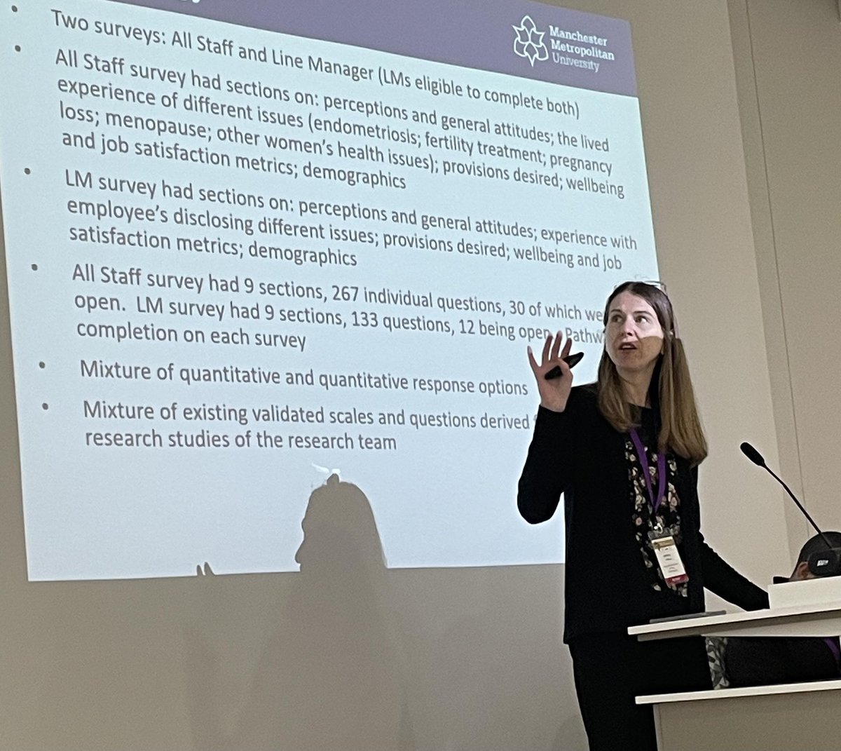 Amazing session this afternoon presenting our research on #perinatalmentalhealth in #policing and #WomensHealth in healthcare. Brilliant discussions afterwards. Thank you @GWO2023_CT and the Gender and Health at Work group ❤️ #GWO2023