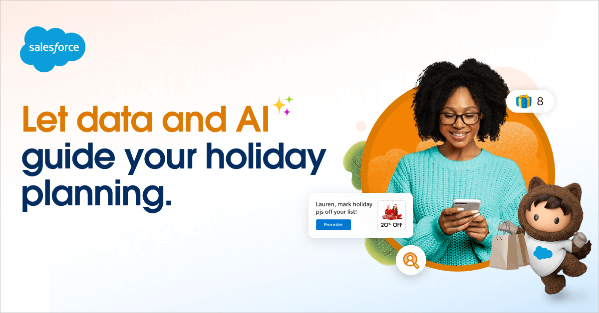 MarketingCloud's tweet photo. Are better customer connections at the top of your wish list? Get your guide to how data and AI can help you win peak shopping moments: https://t.co/wZSRGr4tdn https://t.co/QmqLsMacCe