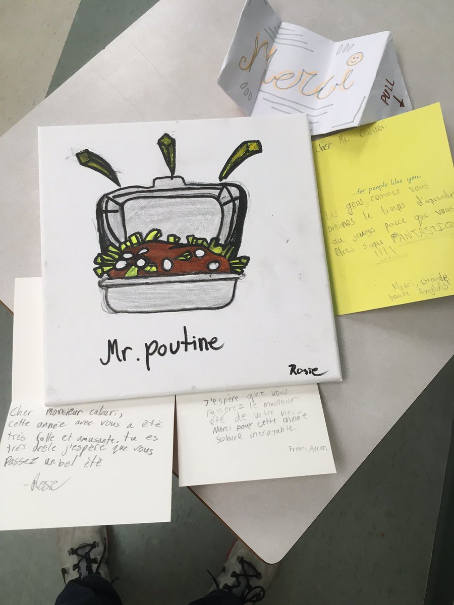 MrPoutineMPB's tweet image. J’aime tellement recevoir des cartes avec messages en français!!! Merci à tous pour une merveilleuse année scolaire…@MPaulBaxterOCSB @ocsbBonjour