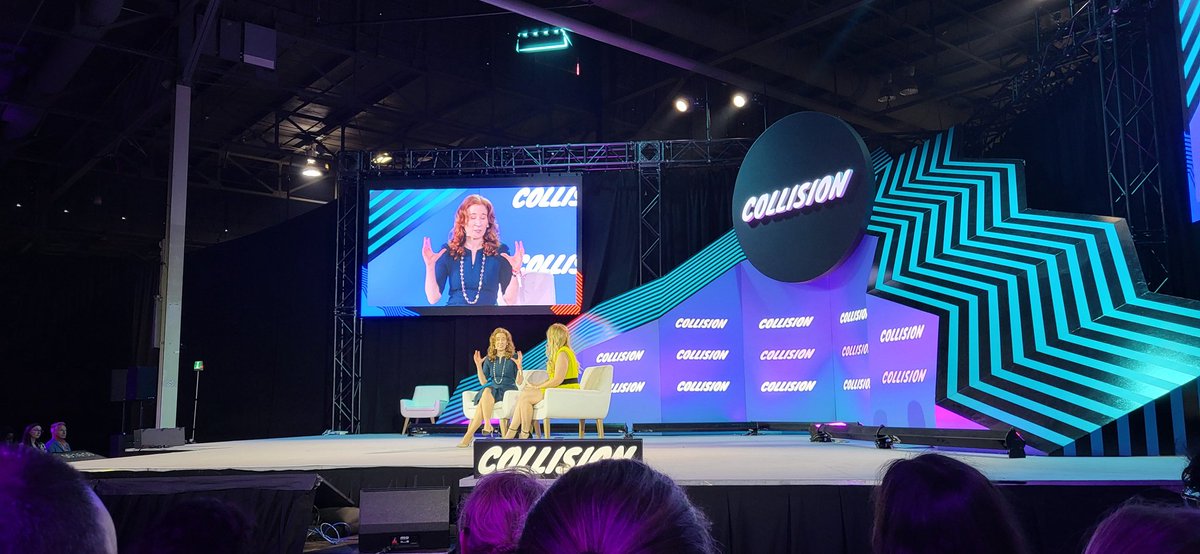SaraEKWN's tweet photo. #CollisionConf Was excited to see some email marketing sessions on the sched - though 1 was cancelled due to flight issues. But now: a @Mailchimp session with CEO Rania Succar. Note: 150 new tools for marketers just dropped, powered by AI! https://t.co/KTZmqgZ80T