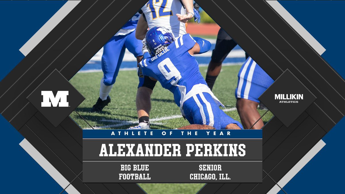 Our final individual recognition from the 22-23 season is the Athlete of the Year. 

Women’s basketball’s Elyce Knudsen and football’s Alexander Perkins were named the Millikin Athletes of the Year, adding to their already long list of accolades!
