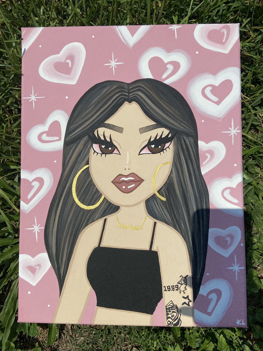 Commission I finished last week on a 12” by 16” canvas 💅🏻🎀🧸🩷