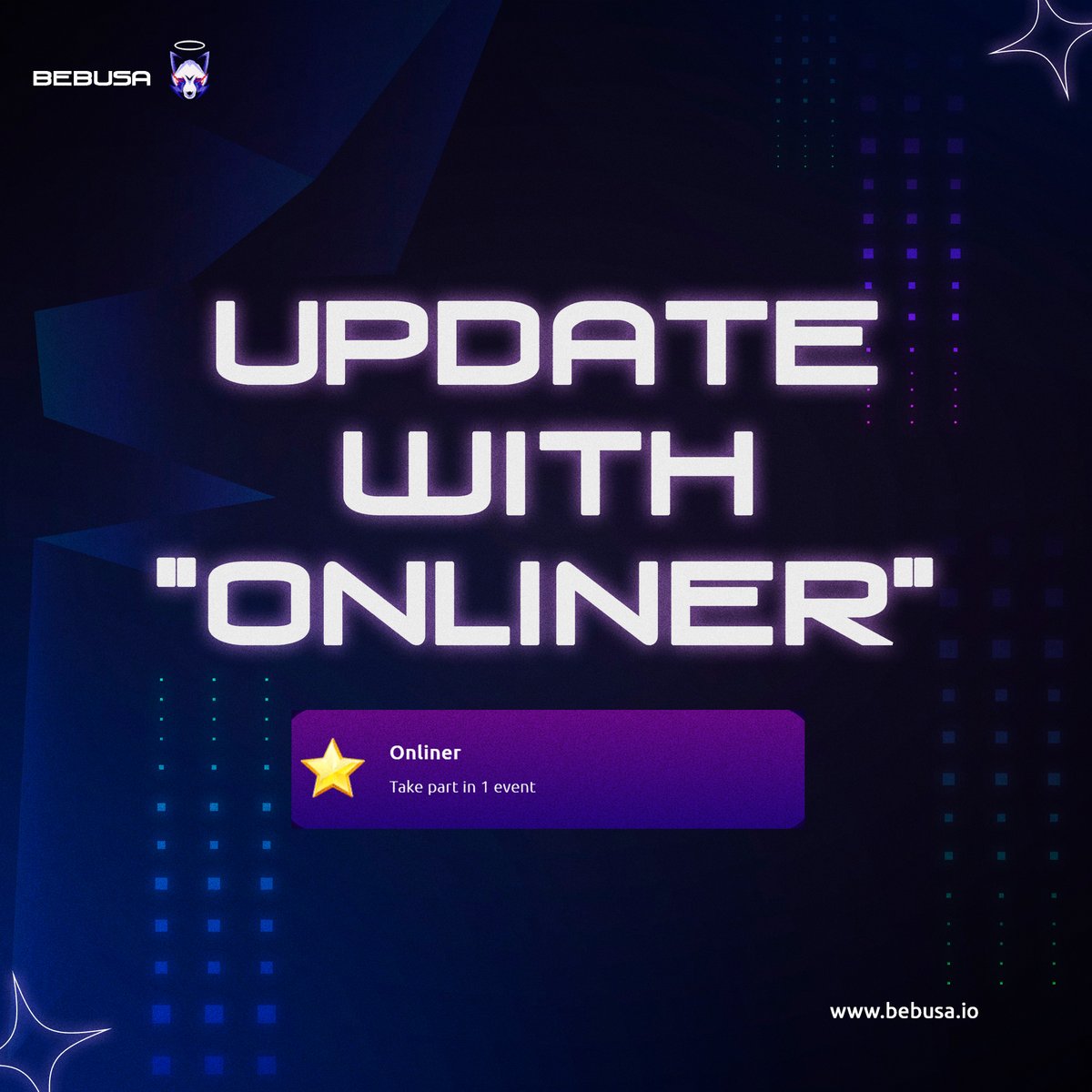 🎉 Congratulations🎉 

The Bebusa Gameverse app has been moderated in the Play Market and App store testflight! ❤️‍🔥 

⌛️Update the app and events will start on 06/29 

The closing date for the ambassador program is July 6, so hurry up to get the "Onliner" status ⚠️