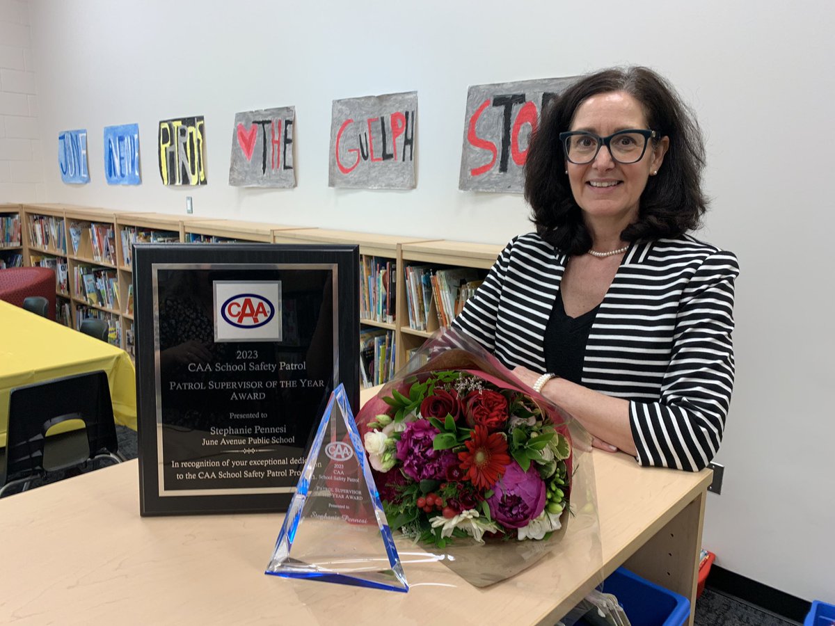 CAASCO News (@caasco_news) on Twitter photo The CAA School Safety Patrol Supervisor of the Year award goes to Stephanie Pennesi, a teacher who dedicated three decades of road safety leadership, and education to #Guelph students. <a href="/GuelphPolice/">Guelph Police Service</a> The CAA School Safety Patrol Supervisor of the Year award goes to Stephanie Pennesi, a teacher who dedicated three decades of road safety leadership, and education to #Guelph students. <a href="/GuelphPolice/">Guelph Police Service</a>