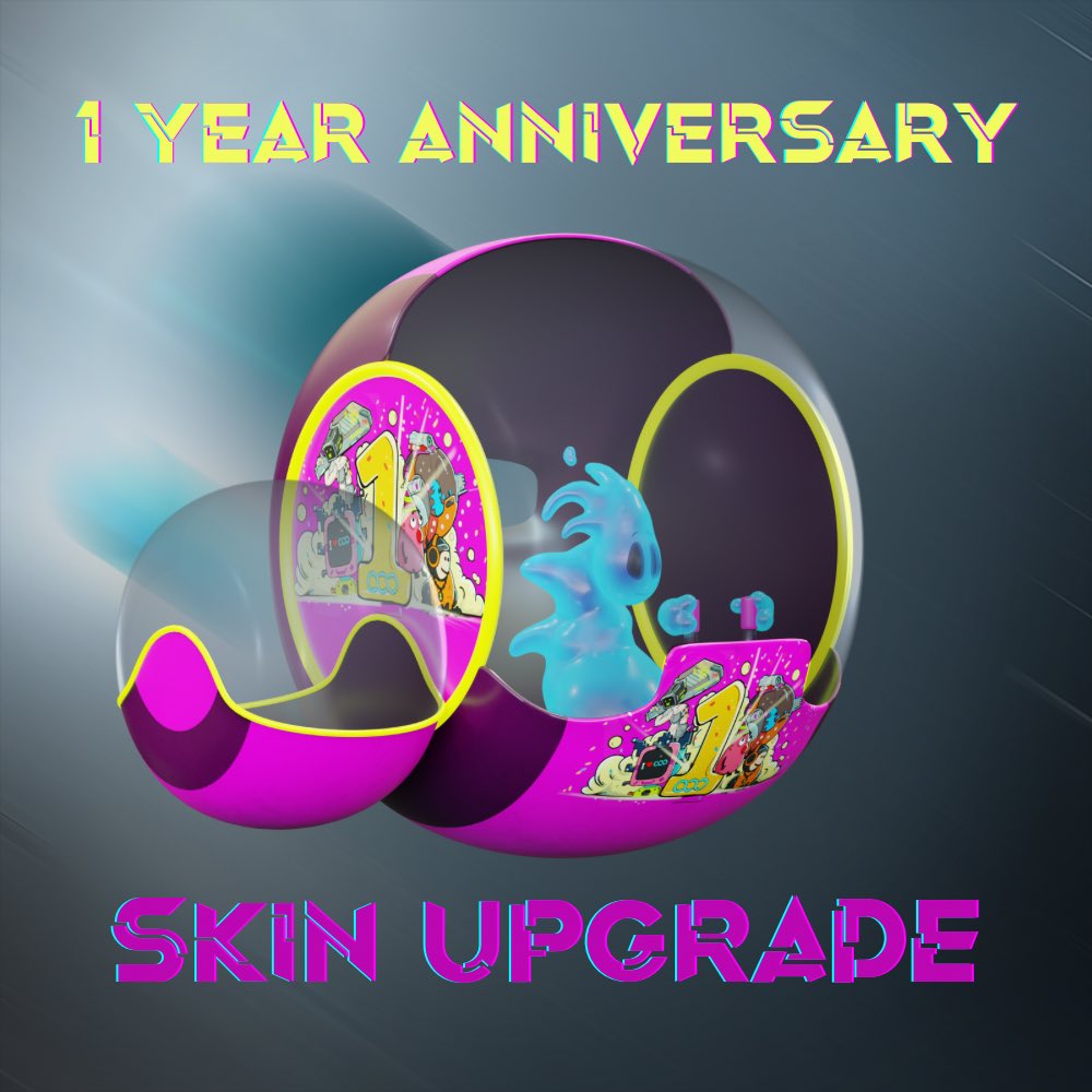 1 YEAR ANNIVERSARY SKIN UPGRADE

⭕️Upgrade Details:

Upgrade Type: Multi-Use
Upgrade Duration: 6 Hours
Cool Down Period: 30 days
Attribute Impact: +121 Speed, +121 Power, +123 Range (Total Stat Boost of +365)

⭕️Requirements:

The 1 Year Anniversary Skin Upgrade can be earned by