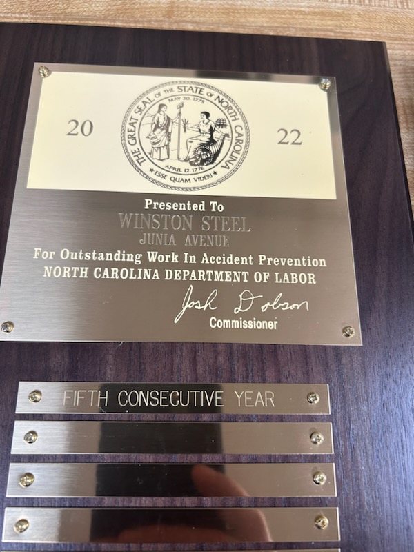 BuildwithLSC's tweet image. Awards from the NCDOL for maintaining a great safety record!