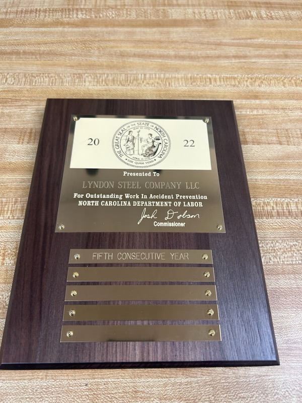 BuildwithLSC's tweet image. Awards from the NCDOL for maintaining a great safety record!