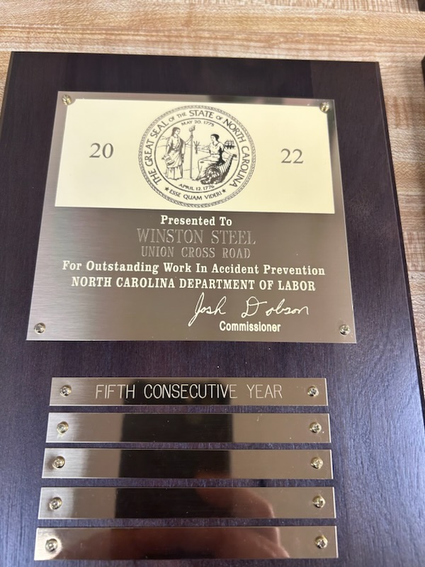 BuildwithLSC's tweet image. Awards from the NCDOL for maintaining a great safety record!