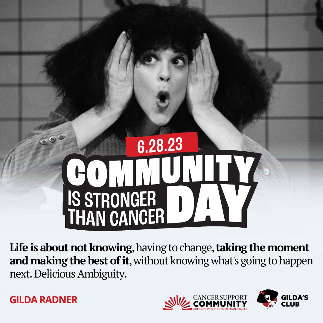 CancerSupportHQ's tweet image. Today would have been Emmy award winning actress and original “Saturday Night Live” cast member Gilda Radner’s birthday. Gilda’s Club was founded in her memory. Gilda’s legacy lives on in all of the Gilda’s Club and CSC spaces. #CelebrateCSCGC #CommunityIsStrongerThanCancerDay