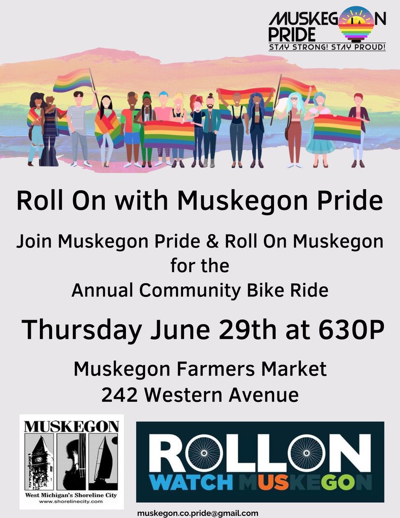 ForMuskegon's tweet image. Join us this tomorrow at the Muskegon Farmers Market at 630P for our annual Community Bike Ride!

Don't feel like riding your bike - catch a seat on the tram, donated by Ramos Towing &amp;amp; Auto Body, with me and enjoy the scenery! 

Please feel free to share on your social media!