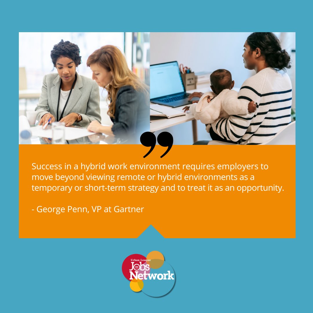 ULJobsNetwork's tweet image. Success in a hybrid work environment requires employers to move beyond viewing remote or hybrid environments as a temporary or short-term strategy and to treat it as an opportunity.

#CareerDevelopment #proximitybias #hybridwork