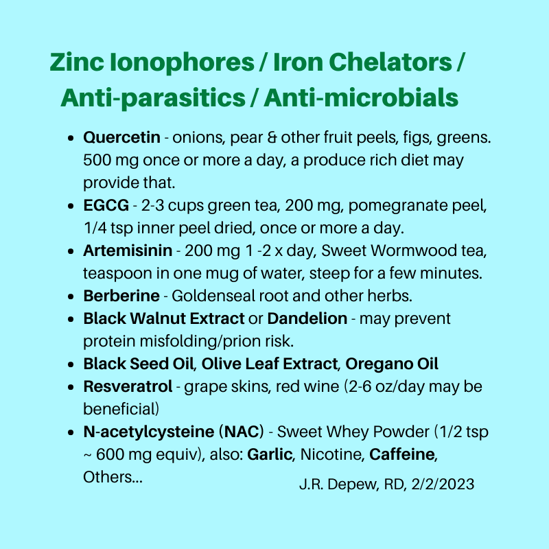 @friendsofgrouf @chloehanks59 Isn't nature wonderful! So many choices.

#Zincionophores tend to be #ironchelators, and also #antiparastitic and #antimicrobial. They tend to help #cancer and #autoimmune conditions also.

Also would help fatigue from anemia of chronic inflammation/infection (elevated ferritin)