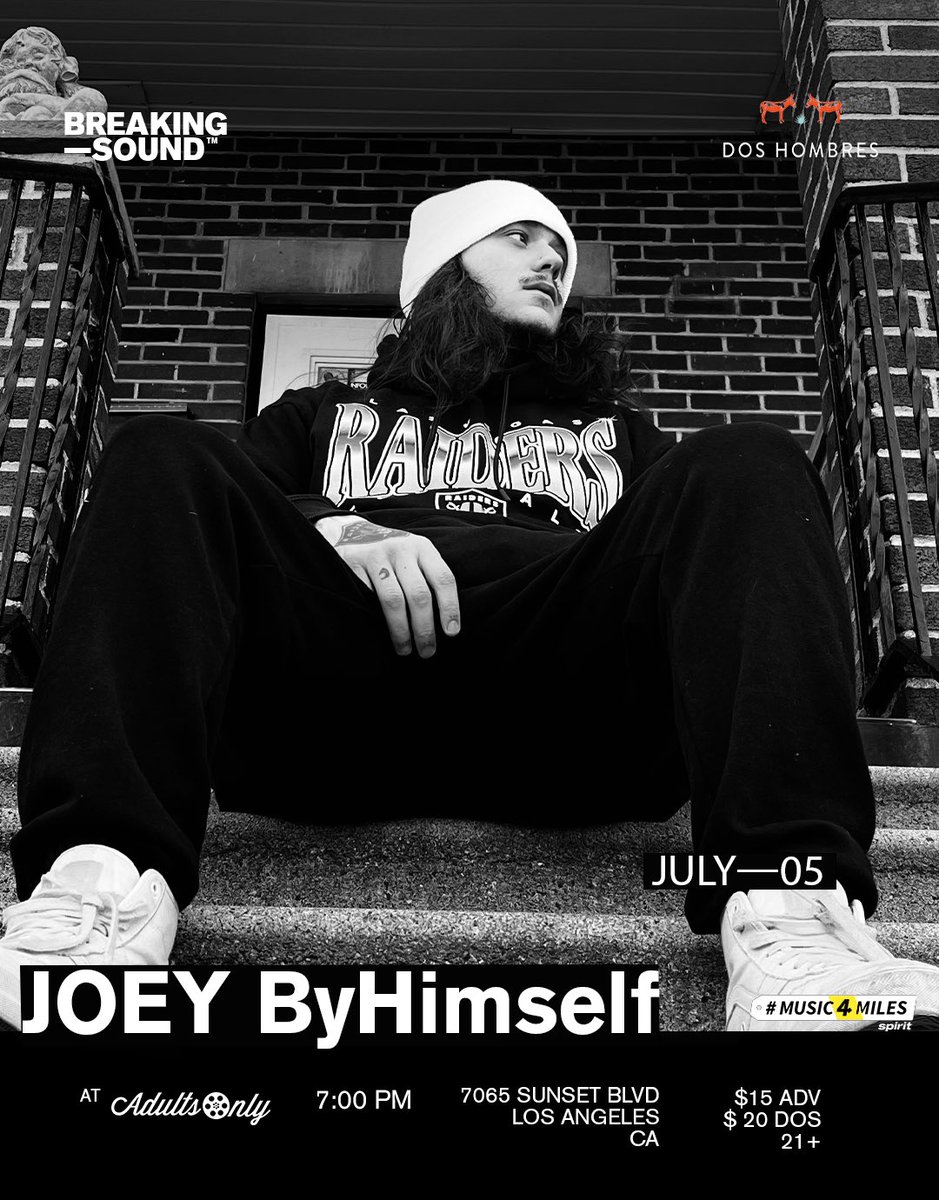 JOEYBYHIMSELF's tweet photo. Play a show with @BreakingSound at Adults Only Hollywood. If you’re in Los Angeles please come set the vibe with your boy. 

https://t.co/PEXh1P7iW0 https://t.co/4UGScUU1Eh