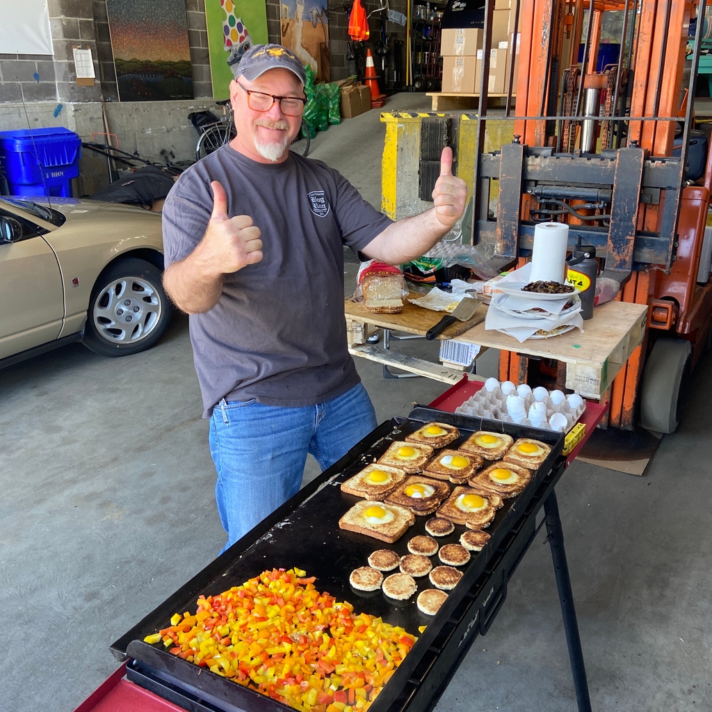 Inquiring minds want to know: what does your household call an egg cooked in a cut-out slice of bread? Thanks Chef Todd for hooking it up with camp breakfast at the warehouse! #warehousewednesday