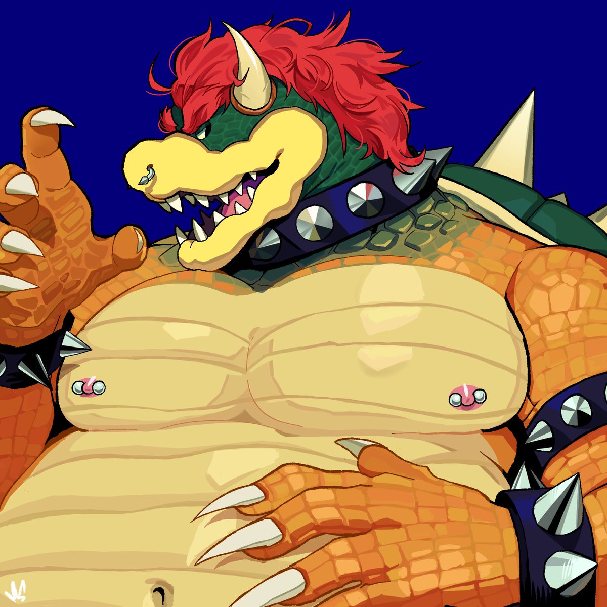 Drew the scary turtle guy 🫶🫶 #bowser #bowserfanart #artist