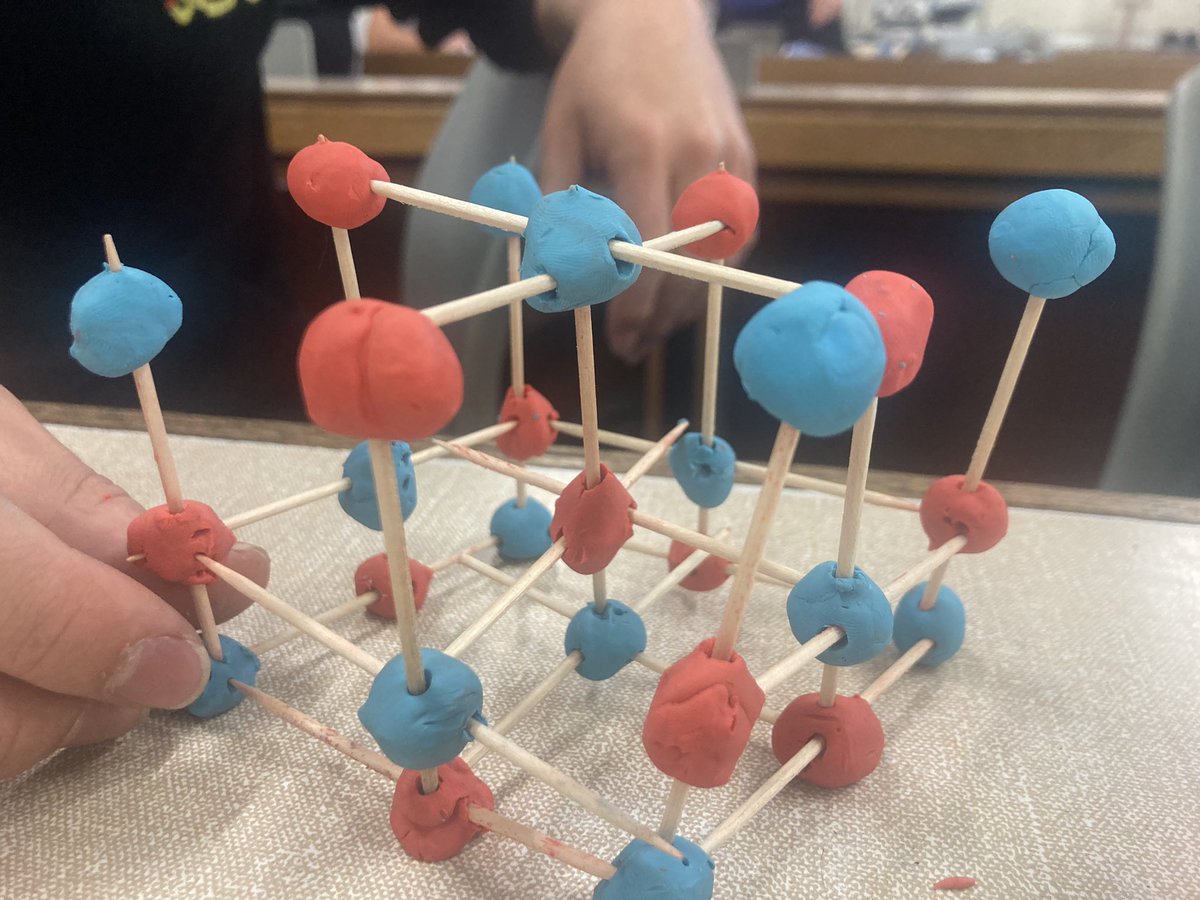 chemistryMHS's tweet image. Our N5 Chemistry classes were learning about ions and ionic lattices this week. We love the 3D models they constructed. 👷🧂#N5Chemistry #ionic #lattice